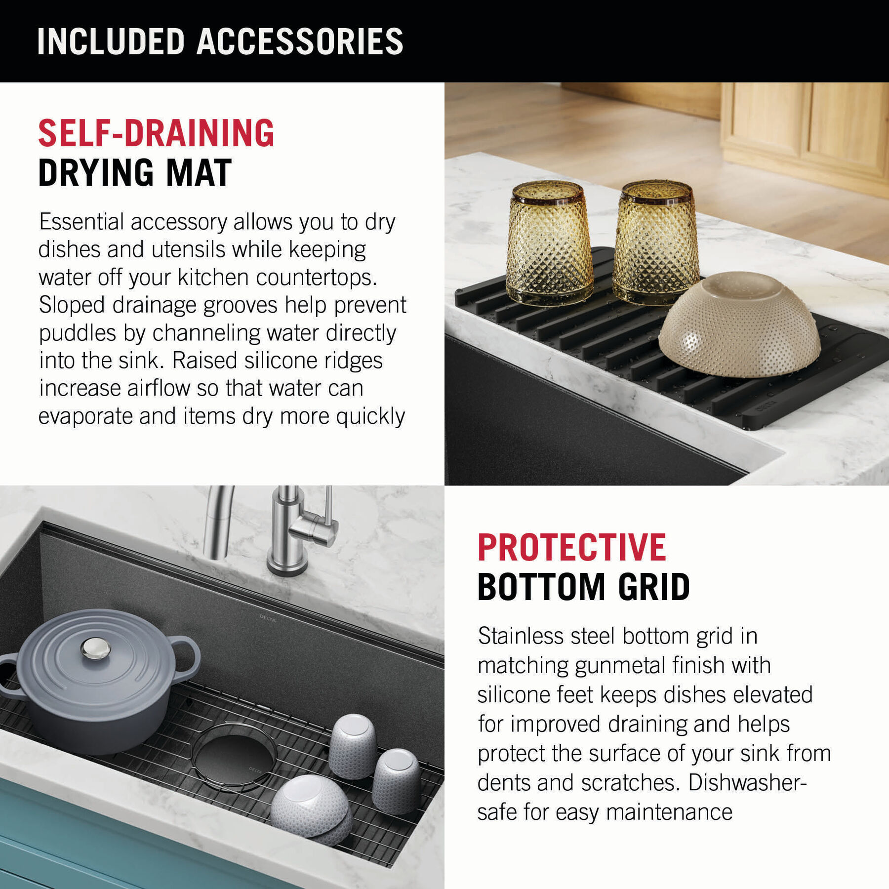 27&rdquo; Undermount 16 Gauge Workstation Kitchen Sink Single Bowl with WorkFlow&trade; Ledge and Accessories